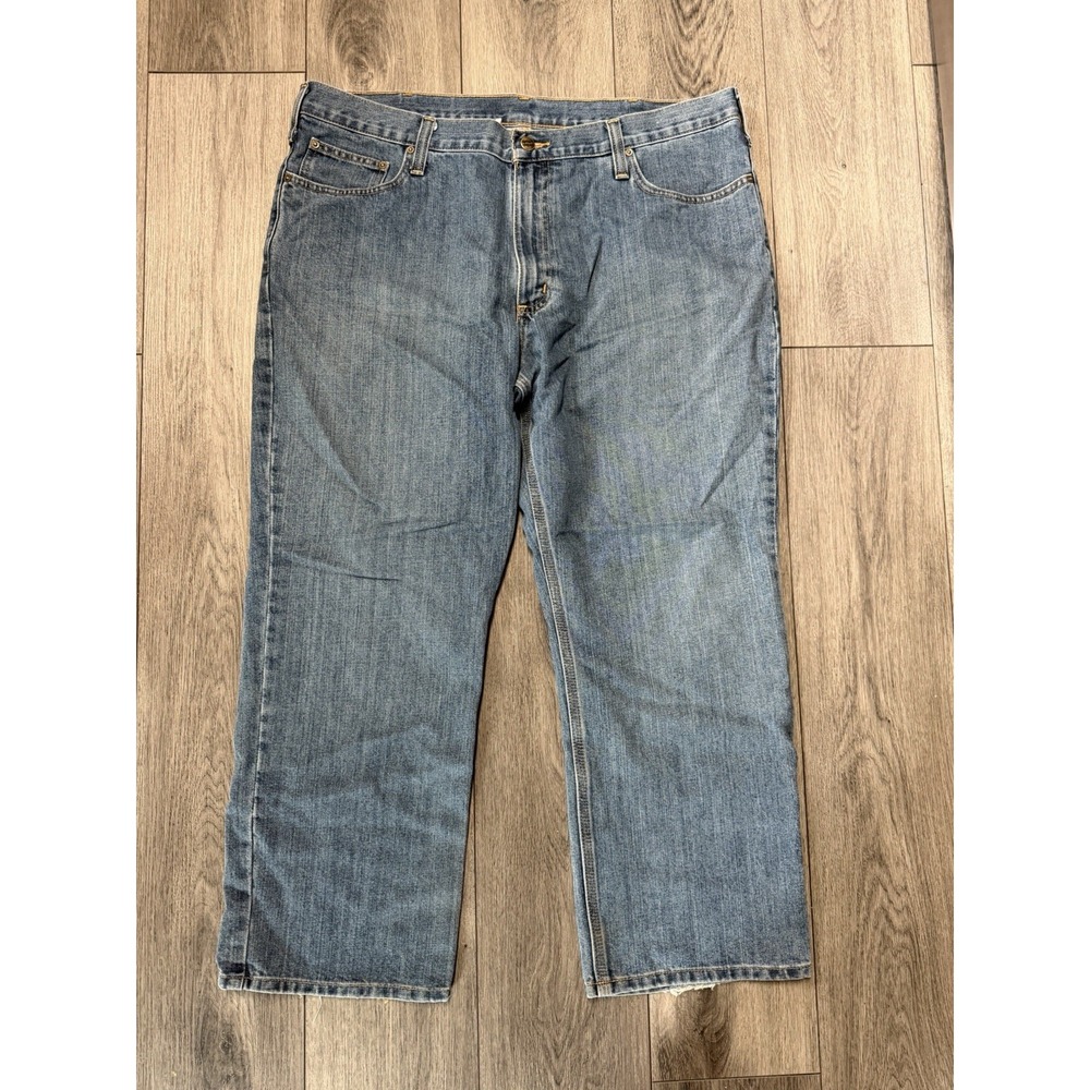 Carhartt Mens Relaxed Fit Blue Jeans 40x28 Denim Workwear Cotton Blend. READ